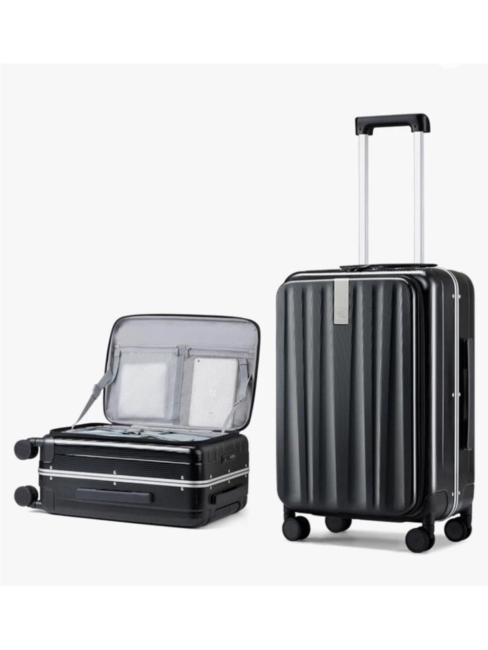 Hanke Classic Hardshell Carry-On Travel Suitcase in Black 26” x 16” x 10”